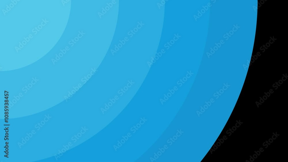 Circle concentric transition animation on black background. Colorful Sky Blue shade animation. 4k animation of circles zooming in with overshoot from top left to bottom right Circle concentric transition animation on black background. Colorful Sky Blue shade animation. 4k animation of circles zooming in with overshoot from top left to bottom right
