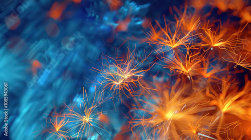 Wallpaper Mural abstract blue and orange background Torontodigital.ca