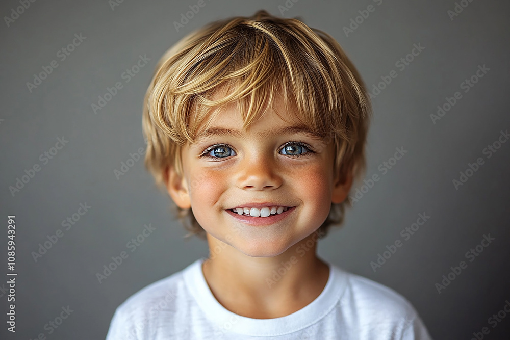 portrait of an white little boy with a smile portrait of an white little boy with a smile