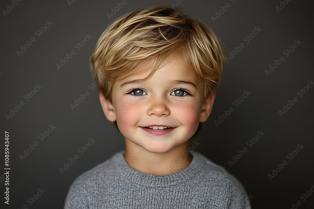 portrait of an white little boy with a smile portrait of an white little boy with a smile
