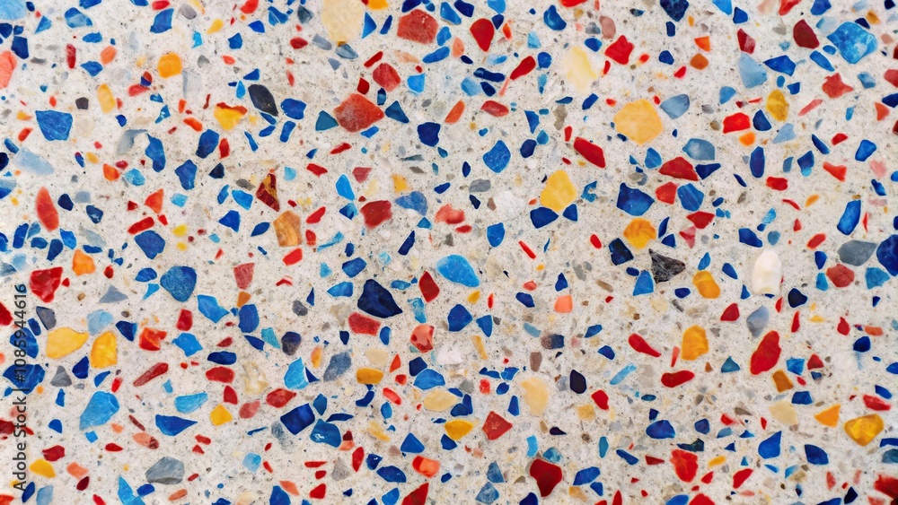 Obraz premium Colorful terrazzo tile pattern on medium shot background