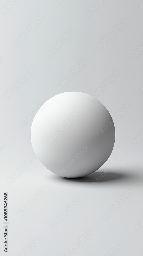 White Sphere Minimalist Abstract Geometric 3D Render White Sphere Minimalist Abstract Geometric 3D Render