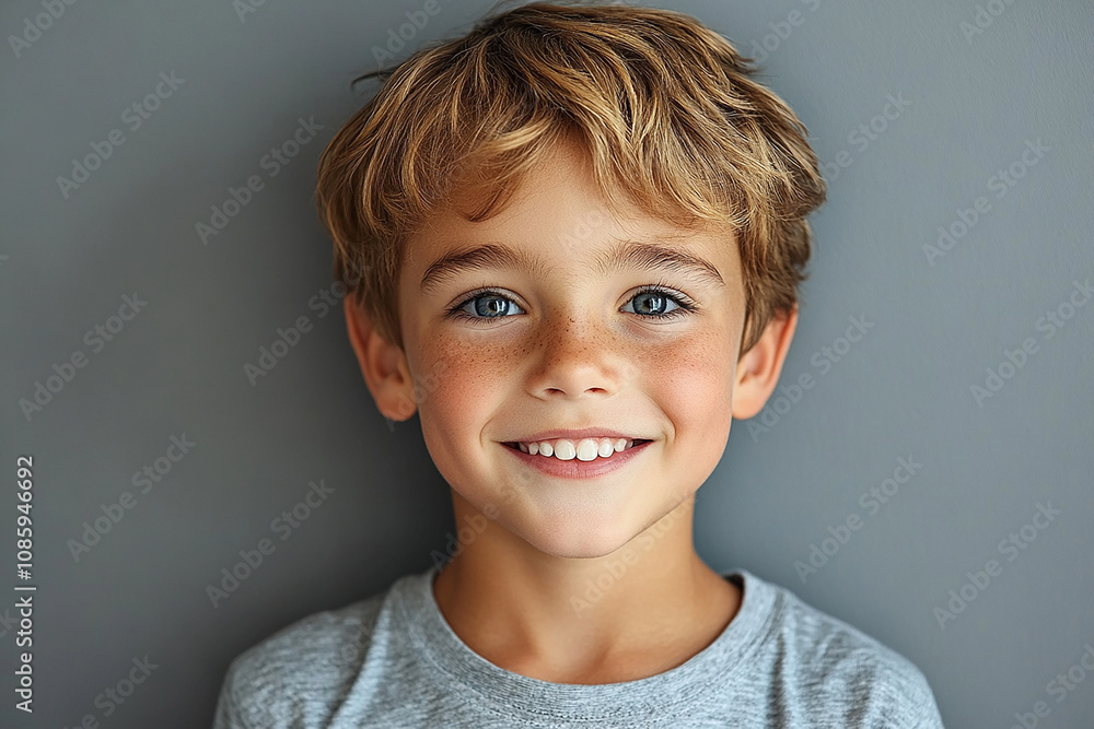portrait of an white little boy with a smile portrait of an white little boy with a smile