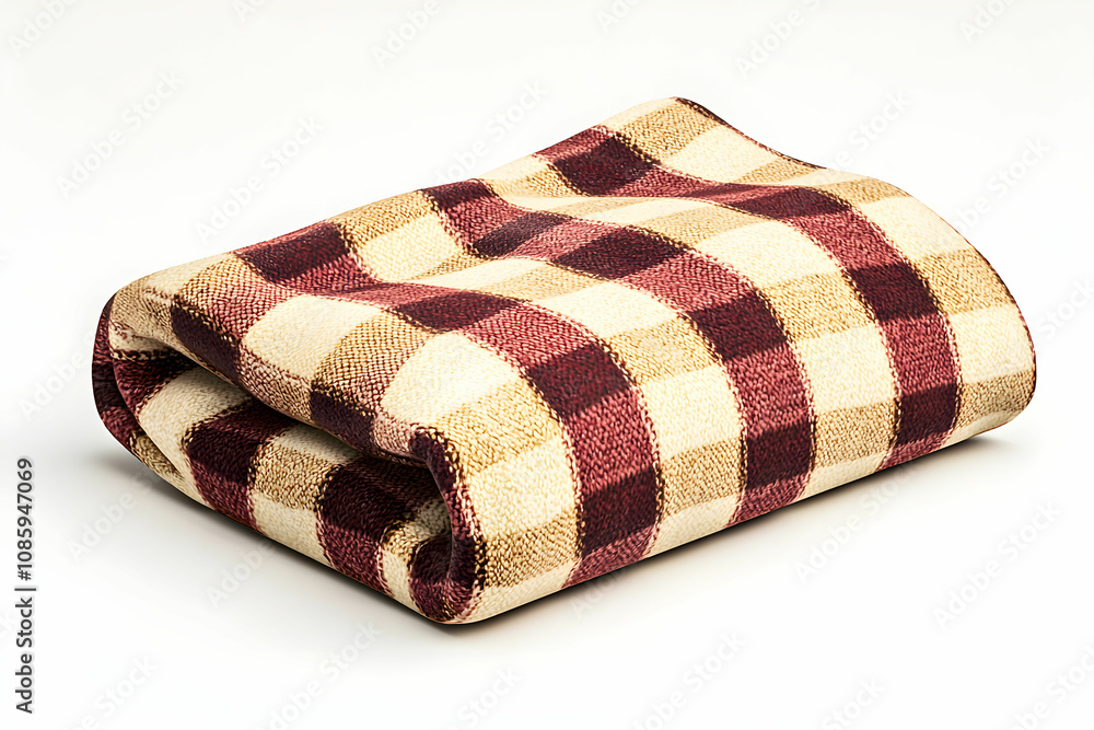 Cozy and Soft Plaid Blanket in Warm Tones with Red and Cream Checkered Pattern for Home Decor, Seasonal Use, and Comfort Cozy and Soft Plaid Blanket in Warm Tones with Red and Cream Checkered Pattern for Home Decor, Seasonal Use, and Comfort