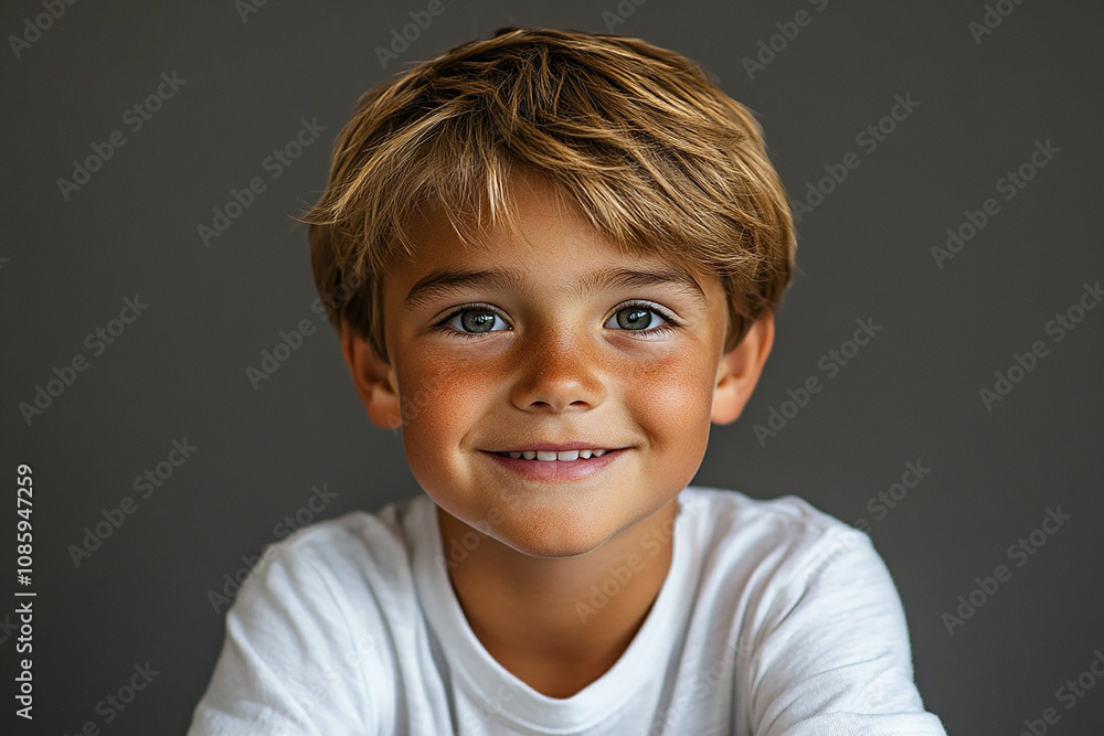 portrait of an white little boy with a smile portrait of an white little boy with a smile