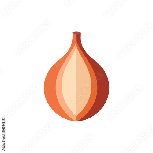 Simple 2D orange onion motion graphic flat-design vector animation style, in white background, flat design, animation design, vector, flat design, animation design, flat 2D design