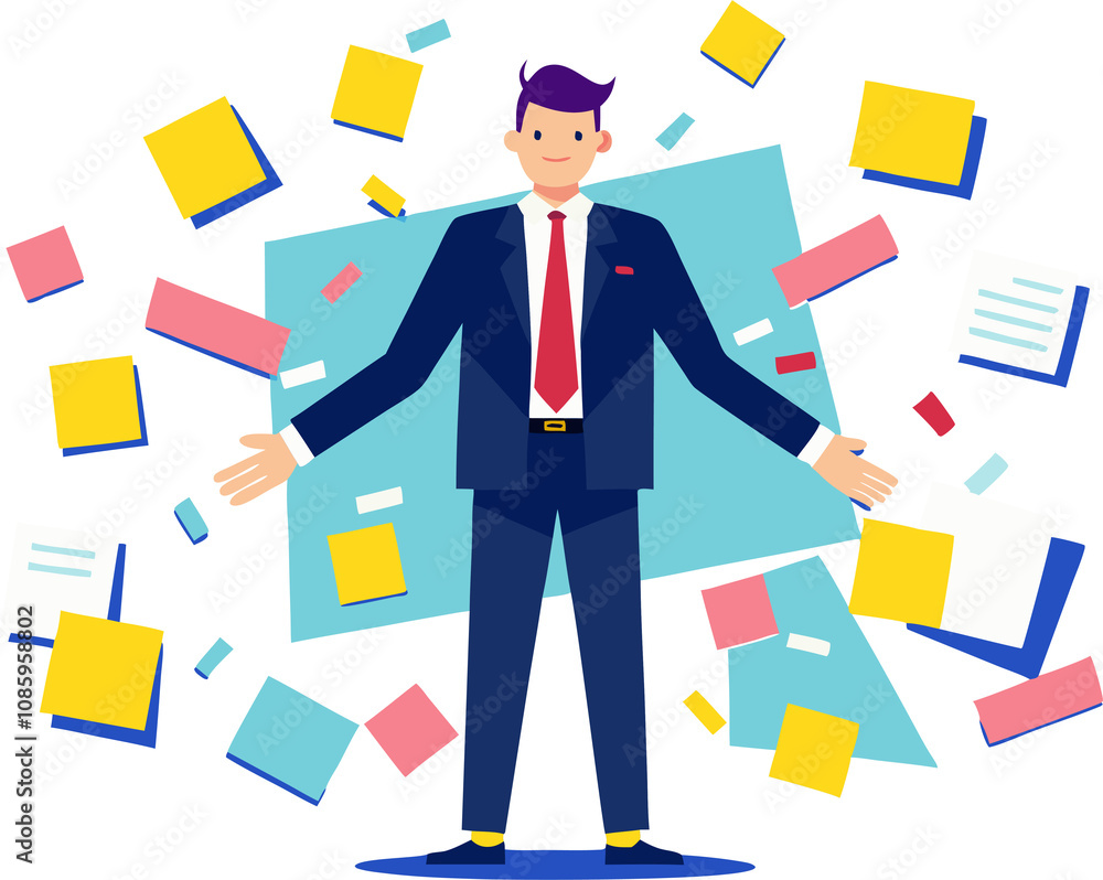 businessman juggling tasks transparent png illustration for multitasking and productivity. businessman juggling tasks transparent png illustration for multitasking and productivity.