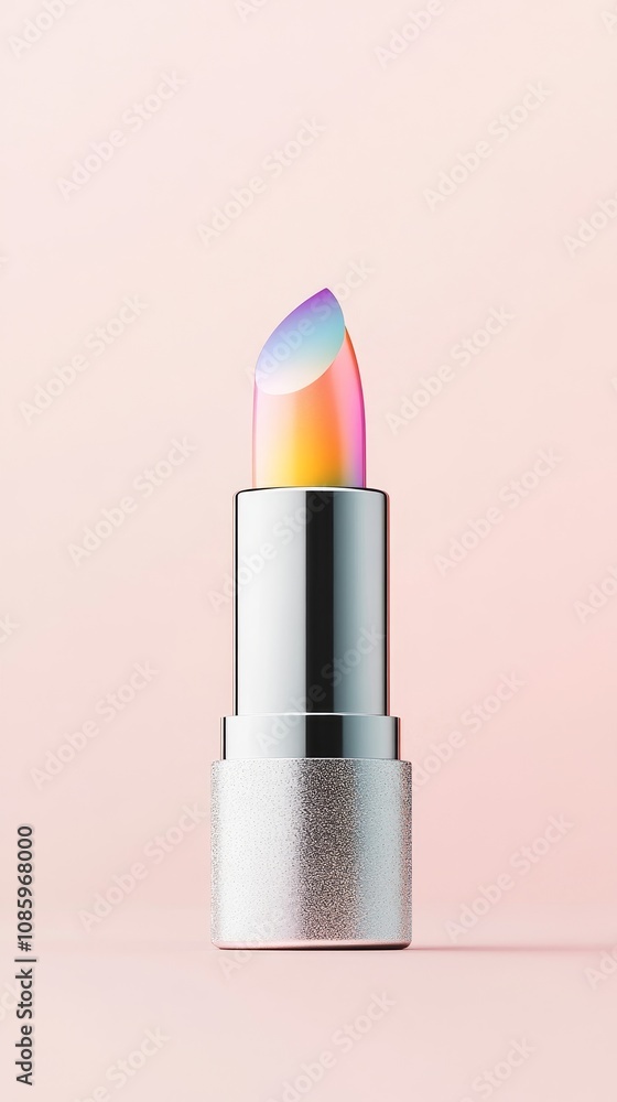 A woman with rainbow colored lips A woman with rainbow colored lips