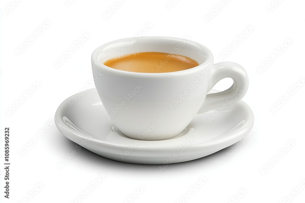 Hot cup of coffee on white background. Hot cup of coffee on white background.