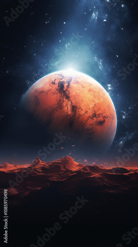 a close up image of mars