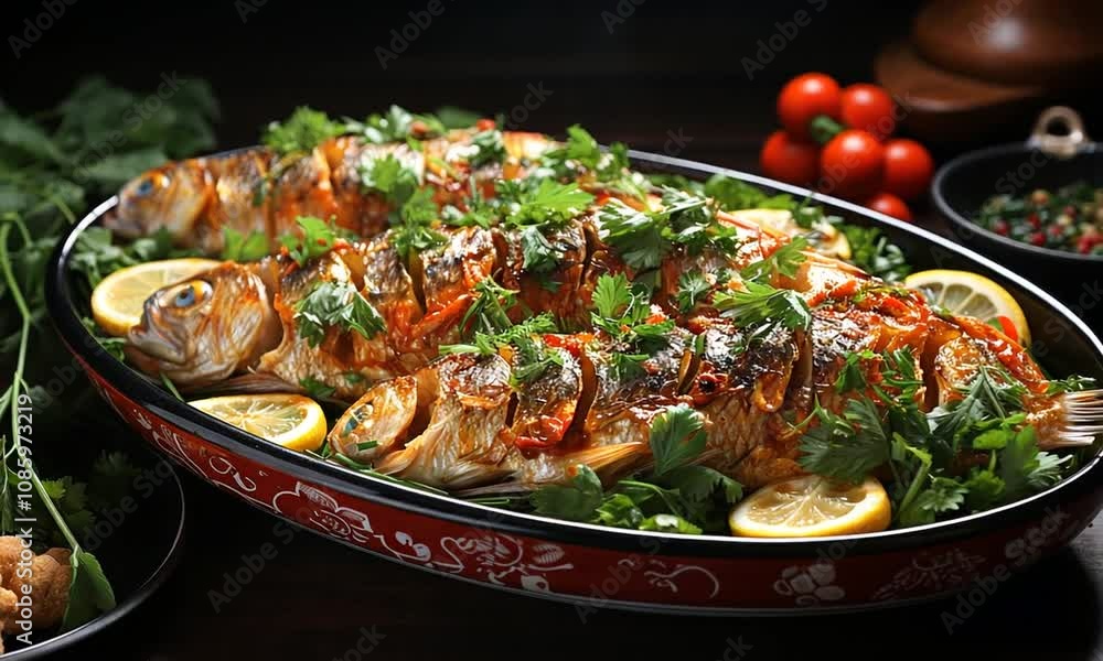 grilled fish with vegetables grilled fish with vegetables