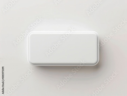 Modern white flip switch mockup digital design minimalist style studio conceptual