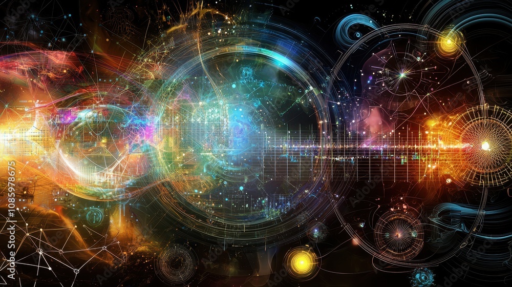Cosmic exploration event digital universe abstract art dark environment wide angle view mystical concepts Cosmic exploration event digital universe abstract art dark environment wide angle view mystical concepts