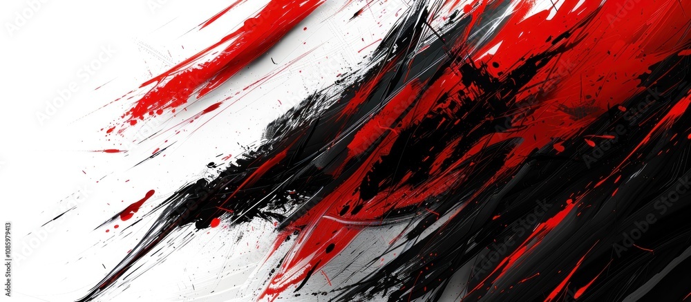 Abstract Red and Black Splashes Abstract Red and Black Splashes