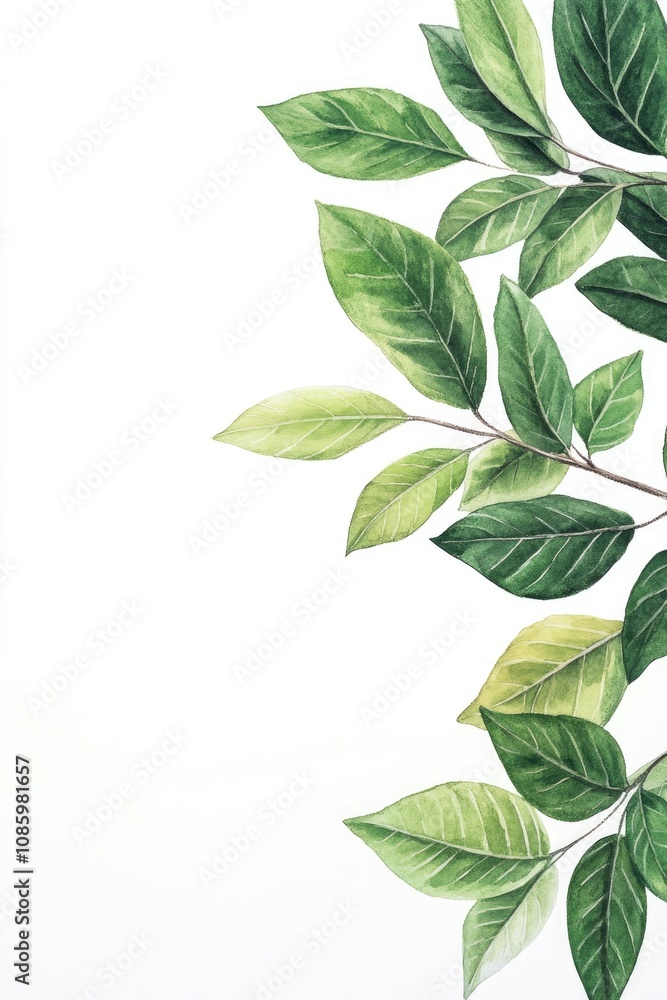 A close-up image of a plant with green leaves A close-up image of a plant with green leaves