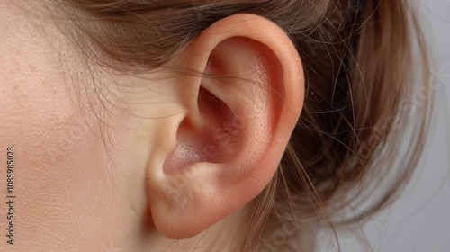 woman's ear close up.