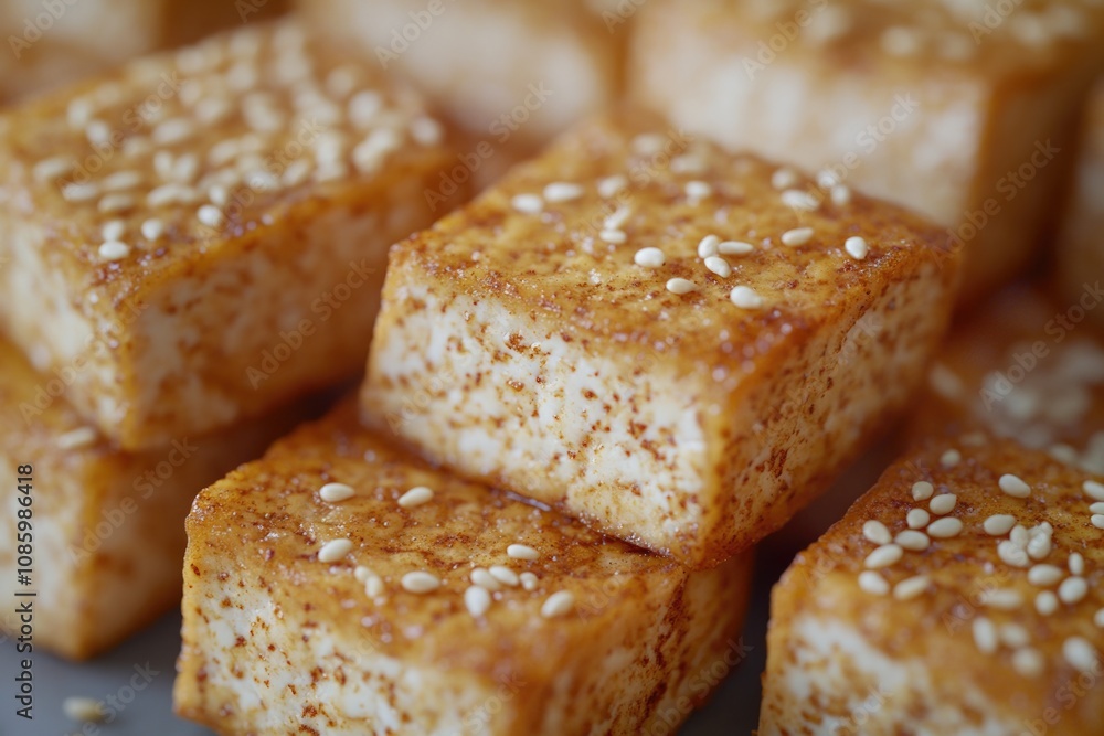 A single serving of tofu served on a clean white plate, ready for cooking or presentation A single serving of tofu served on a clean white plate, ready for cooking or presentation