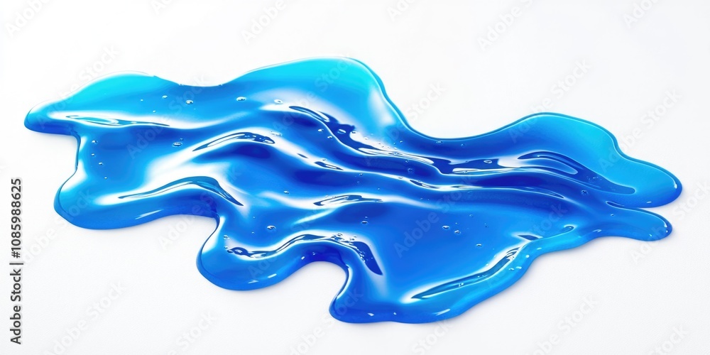 A close-up shot of a blue liquid substance on a white surface, suitable for use in scientific or medical contexts A close-up shot of a blue liquid substance on a white surface, suitable for use in scientific or medical contexts