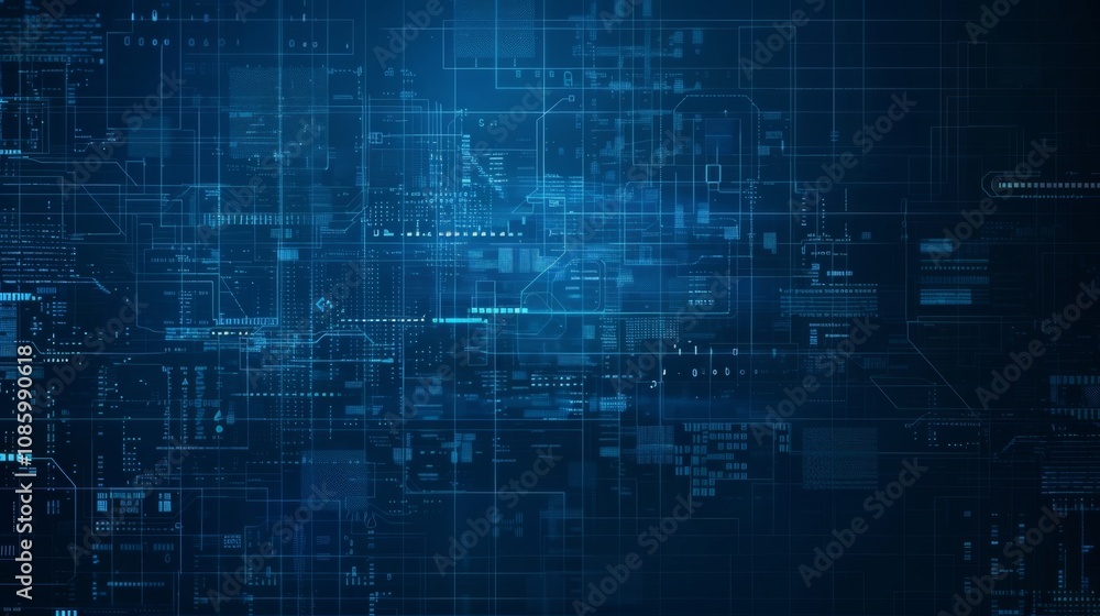 Digital Line and Grid Technology: Blue Data Matrix Simulation Digital Line and Grid Technology: Blue Data Matrix Simulation
