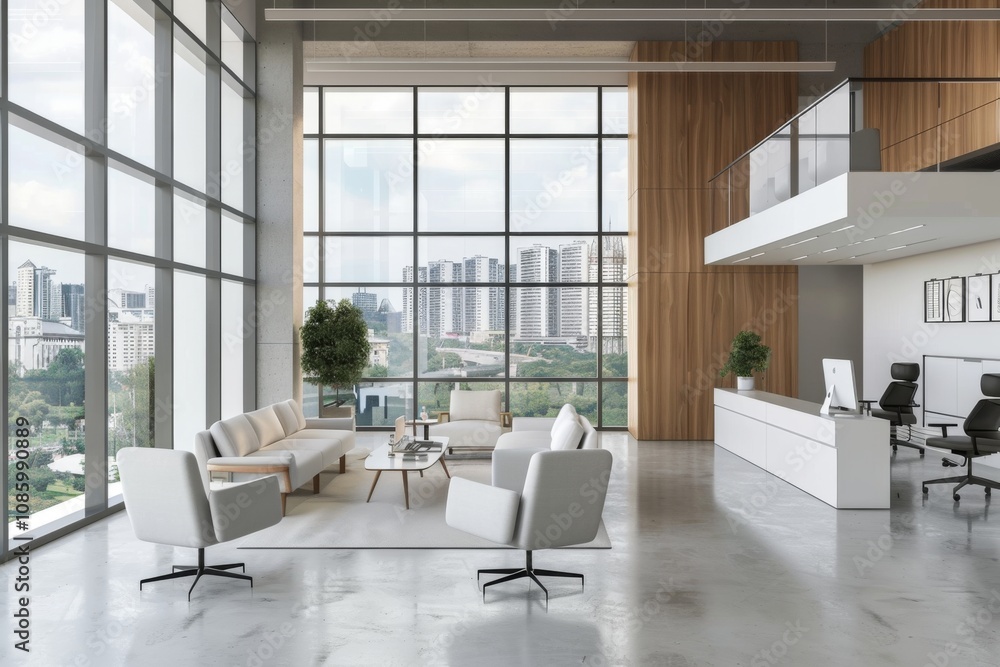 Fototapeta premium An ideal environment for productivity and relaxation.