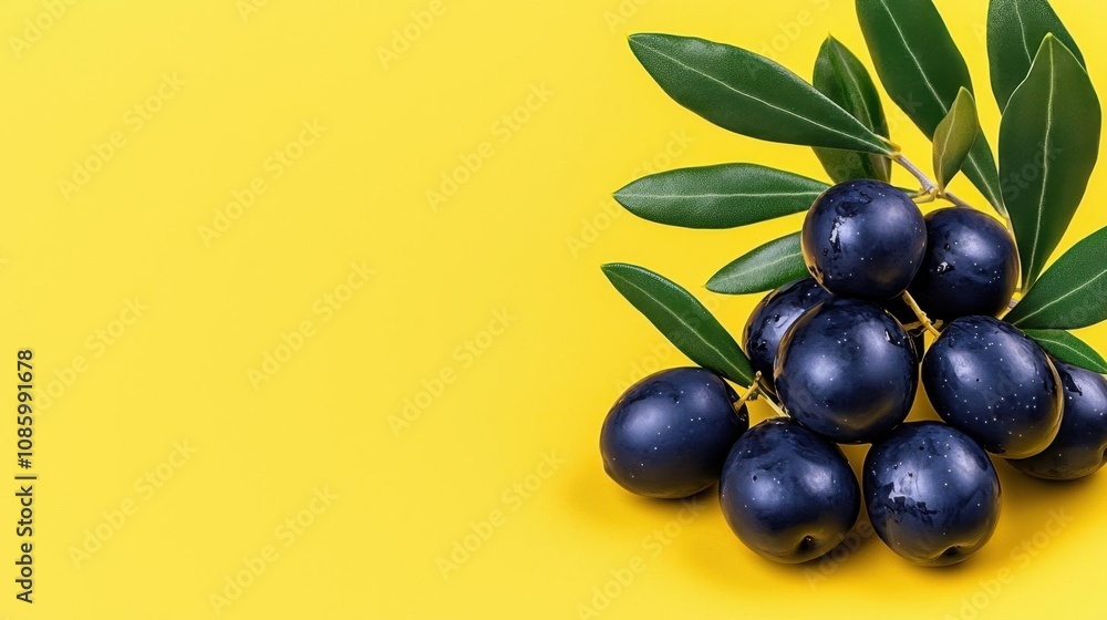 A photostock of black olives and olive leaves arranged neatly on isolated on transparent PNG background, High Quality. A photostock of black olives and olive leaves arranged neatly on isolated on transparent PNG background, High Quality.