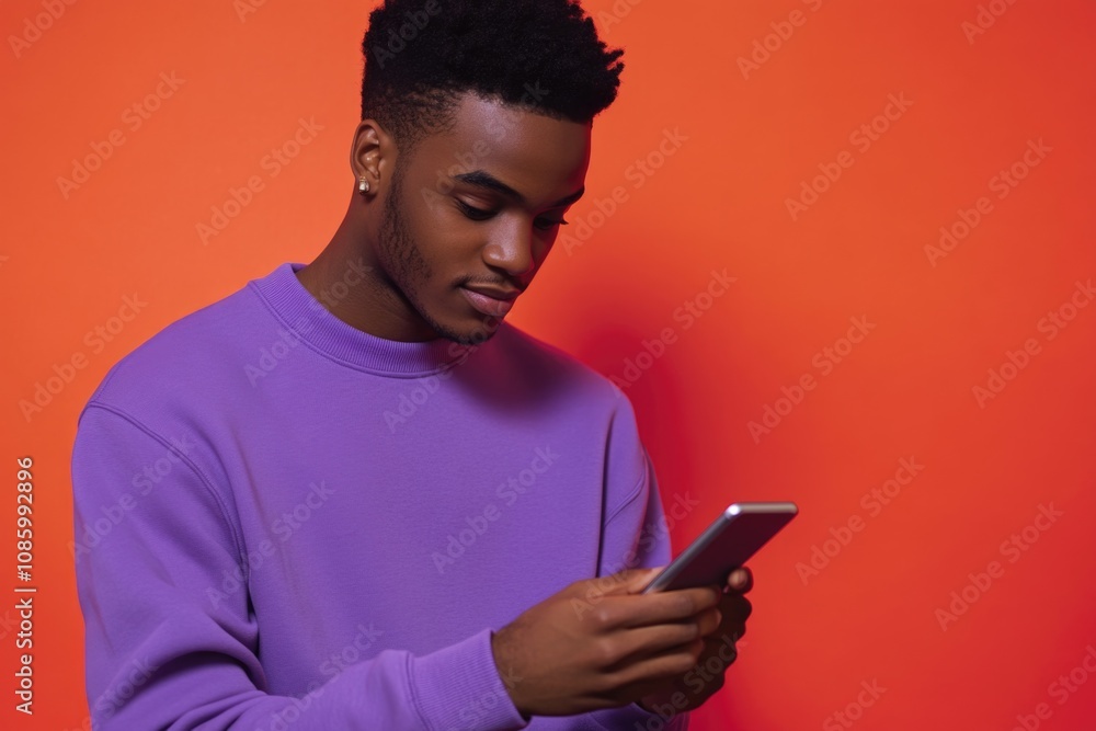 A young person checking their mobile device, possibly texting or scrolling through social media A young person checking their mobile device, possibly texting or scrolling through social media