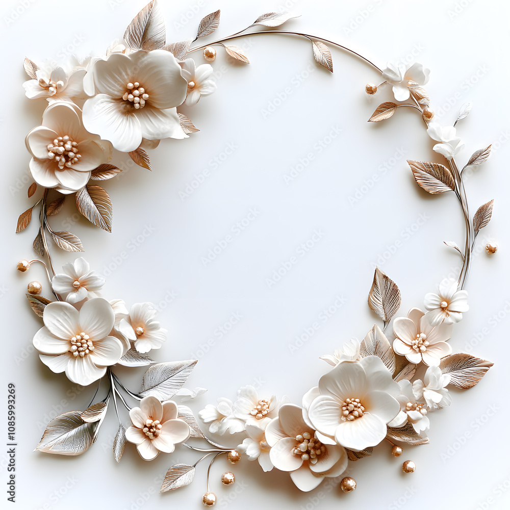 elegant and classy looking floral frame on white background elegant and classy looking floral frame on white background