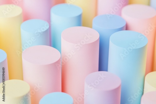 A cluster of brightly hued plastic straws for food and drink serving