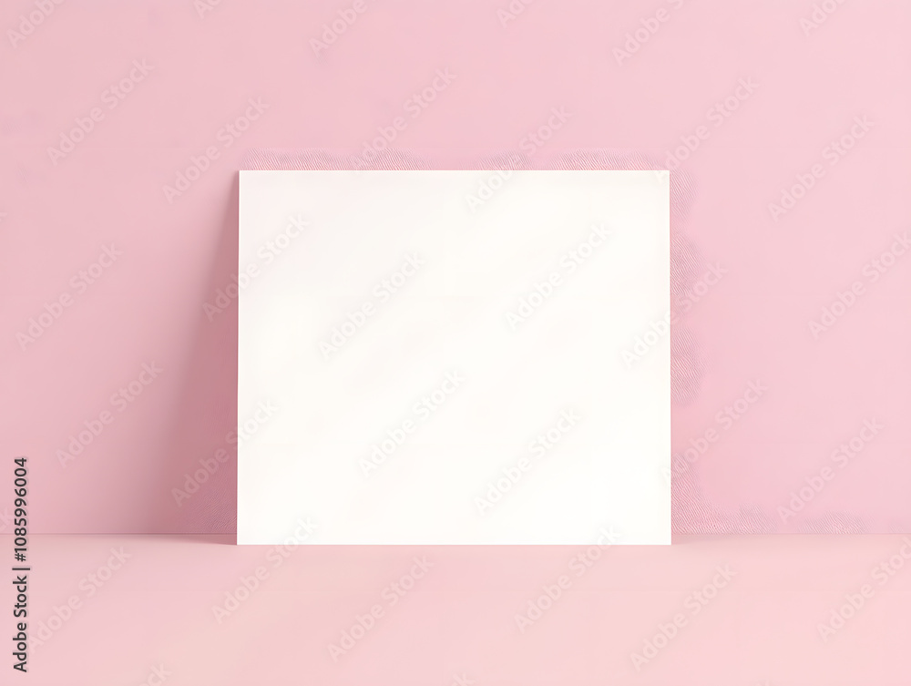 a photo mockup of a blank 5x7 card on soft muted background, feminine, minimalist, modern a photo mockup of a blank 5x7 card on soft muted background, feminine, minimalist, modern
