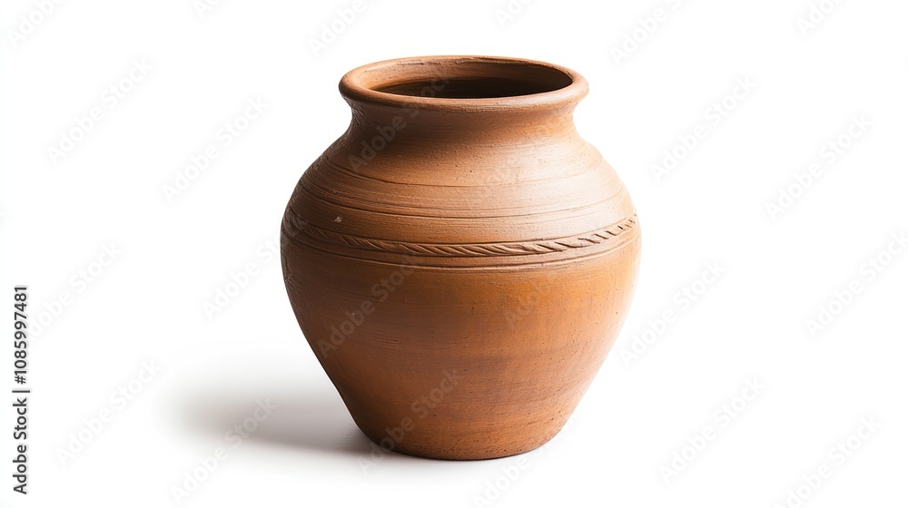 Clay Pot on White Background Clay Pot on White Background