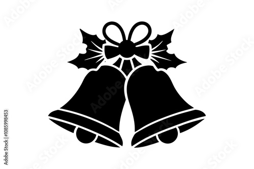 Christmas Bells Silhouette Icon Perfect Winter Illustration for Festive Designs