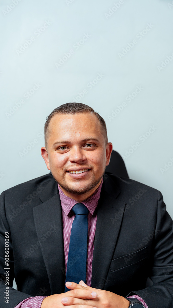 Professional Businessman Smiling Confidently in Formal Attire Professional Businessman Smiling Confidently in Formal Attire