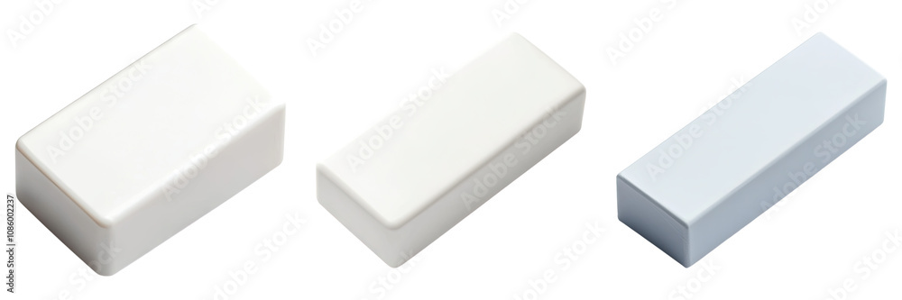 Eraser isolated on transparent background, Set of Eraser isolated on transparent background, Set of