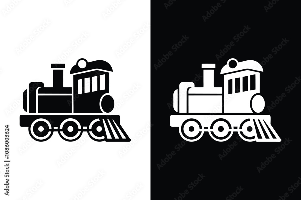 Fototapeta premium Subway rail or train icon isolated vector icon illustration on white background.