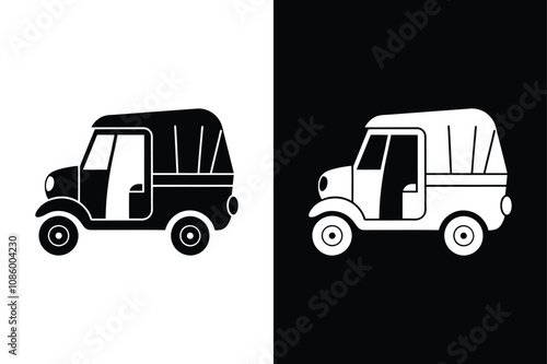 Tuk Tuk icon isolated vector icon illustration on white background.