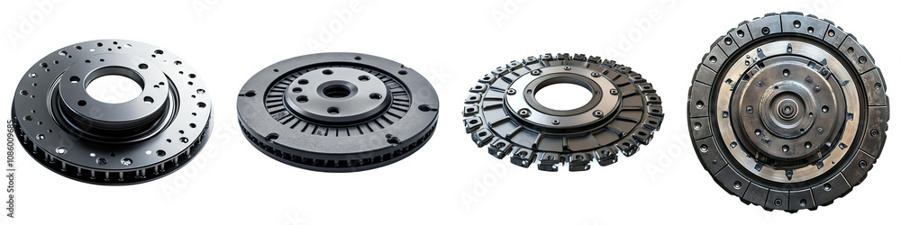 Obraz premium Efficient clutch pressure isolated on transparent background, Set of