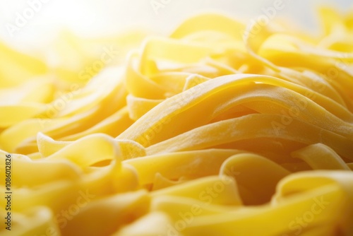 A close-up shot of a pile of noodles photo