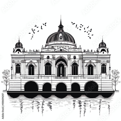 Opera House in Vienna illustration