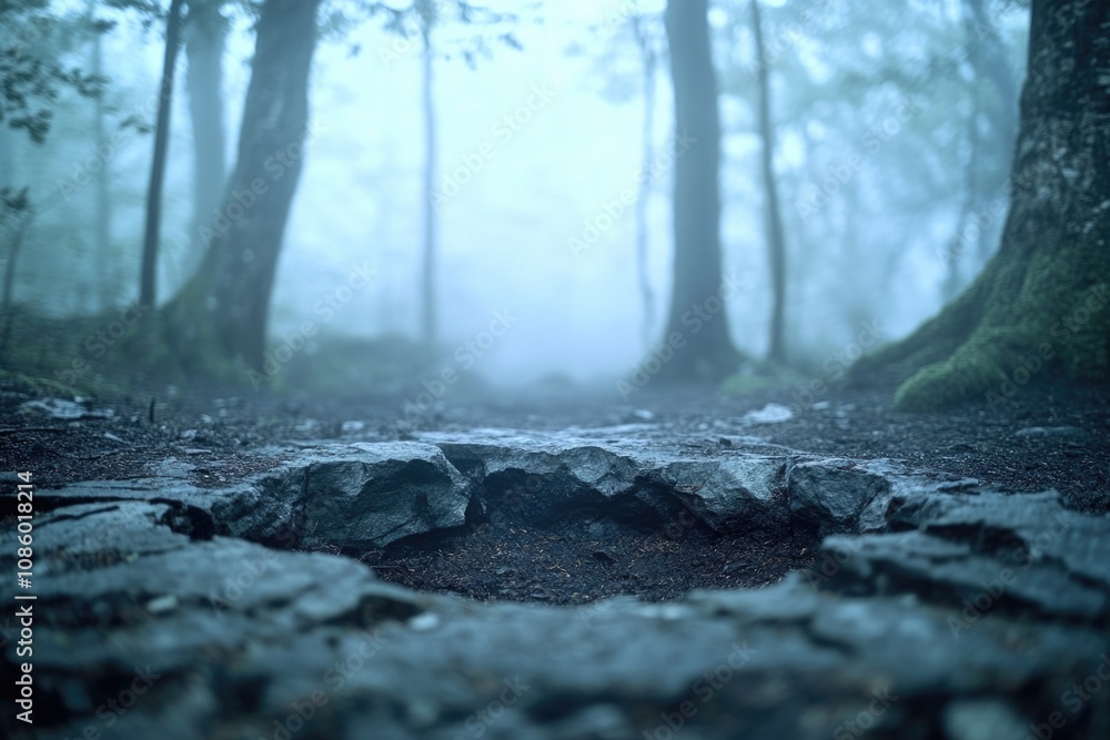 A small hole in the center of a dense forest, surrounded by trees and foliage A small hole in the center of a dense forest, surrounded by trees and foliage