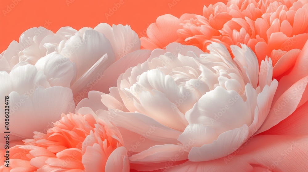 Spring Horizontal Floral Peony banner. Beautiful nature season background. Copy space for text, selective focus. Bloom summer aesthetic. Spring Horizontal Floral Peony banner. Beautiful nature season background. Copy space for text, selective focus. Bloom summer aesthetic.