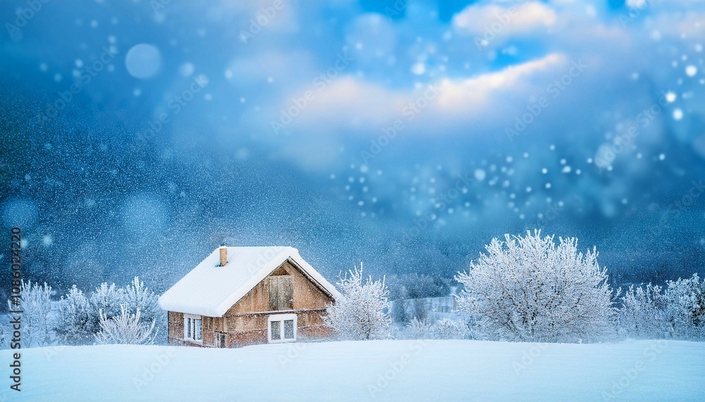 house in the snow house in the snow