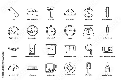 Measurement set icon, isolated Measurement set sign icon, vector illustration