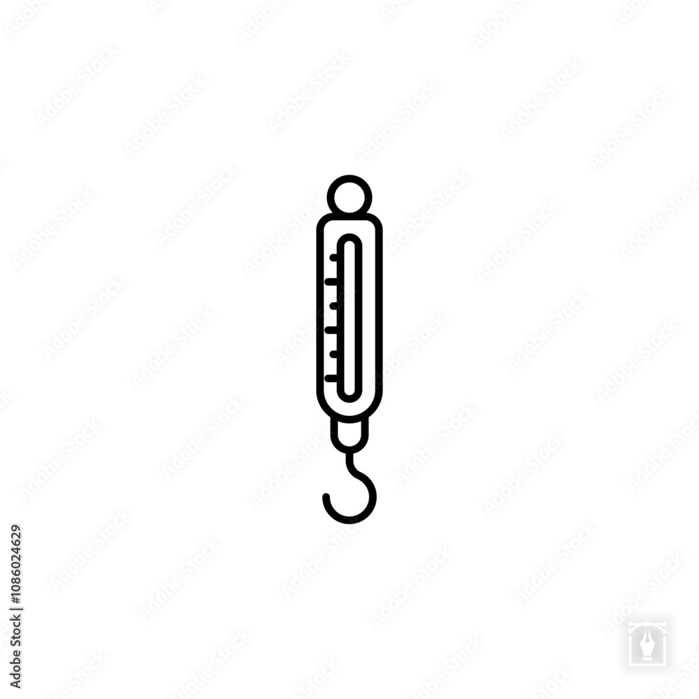 Spring Scale icon. Spring Scale Symbol sign for mobile concept and web design. Vector icon, Logo illustration, Vector graphics Spring Scale icon. Spring Scale Symbol sign for mobile concept and web design. Vector icon, Logo illustration, Vector graphics