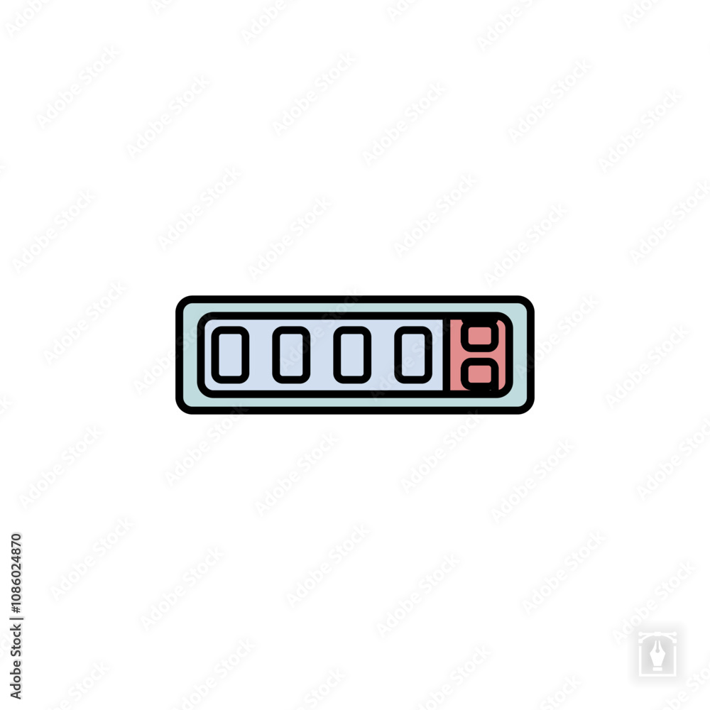 Odometer icon. Odometer Symbol sign for mobile concept and web design. Vector icon, Logo illustration, Vector graphics Odometer icon. Odometer Symbol sign for mobile concept and web design. Vector icon, Logo illustration, Vector graphics
