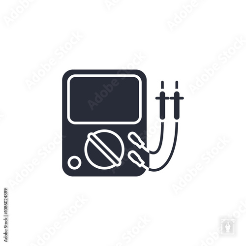 Multimeter icon. Multimeter Symbol sign for mobile concept and web design. Vector icon, Logo illustration, Vector graphics