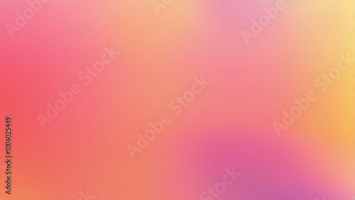 Bright Warm Soft Gradient Background of Smooth Deep orange, coral pink, soft lavender, golden yellow smooth colors