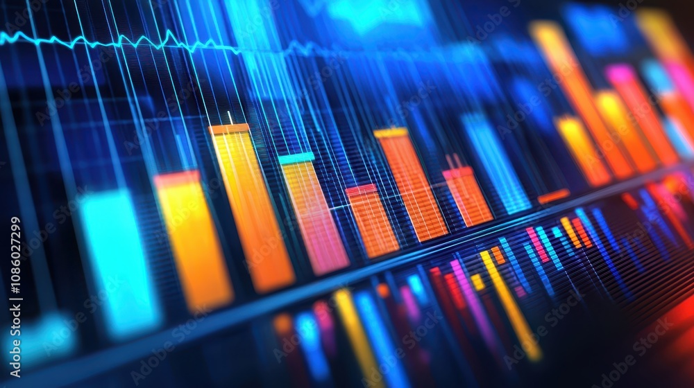 Marketing concept with financial graph and chart Marketing concept with financial graph and chart