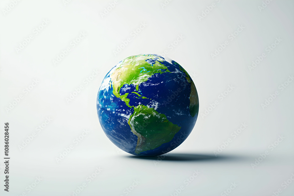 Stunning Earth Globe Illustration on a Minimalist Background Showcasing Natural Forests, Oceans, and Landmasses in a Bright and Vibrant Color Palette Stunning Earth Globe Illustration on a Minimalist Background Showcasing Natural Forests, Oceans, and Landmasses in a Bright and Vibrant Color Palette