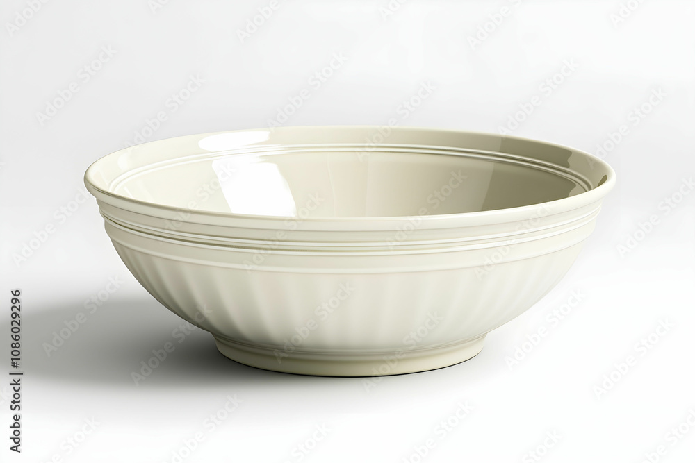 Elegant Cream Ceramic Bowl on Light Background Suitable for Table Settings, Food Presentation, and Culinary Photography Elegant Cream Ceramic Bowl on Light Background Suitable for Table Settings, Food Presentation, and Culinary Photography