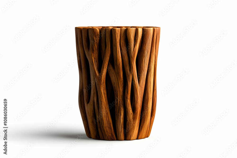 Intricate Wooden Vase with Unique Twisted Design Showcasing Rustic Charm and Natural Beauty for Home Decor and Artistic Displays Intricate Wooden Vase with Unique Twisted Design Showcasing Rustic Charm and Natural Beauty for Home Decor and Artistic Displays